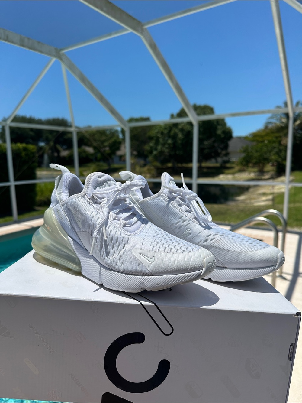 Nike All-White Air Max 270 Running Sneakers